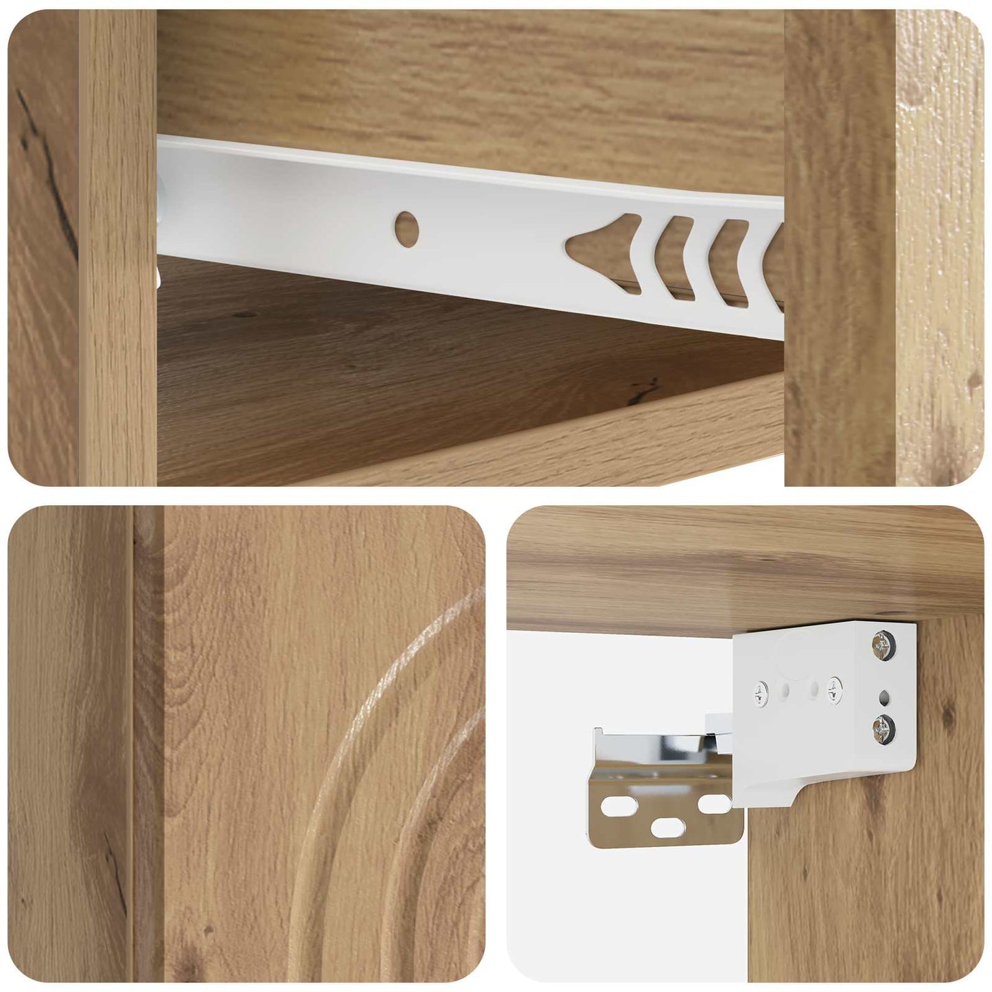 Vegghengt Nattbord Artisan eik 33 x 34,5 x 20 cm Konstruert tre