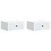 Vegghengt Nattbord 2 pcs Hvit 49 x 34,5 x 20 cm Konstruert tre