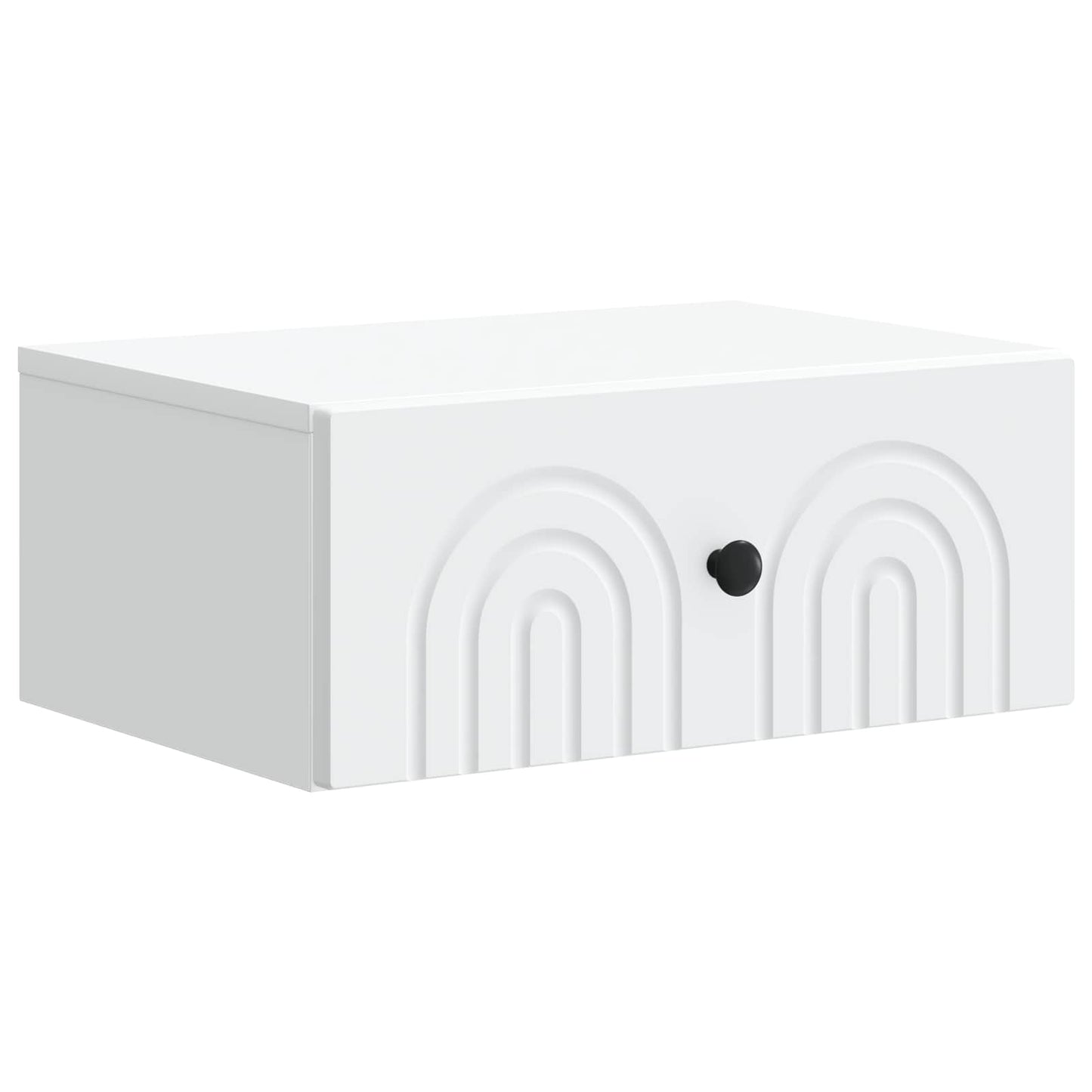 Vegghengt Nattbord 2 pcs Hvit 49 x 34,5 x 20 cm Konstruert tre
