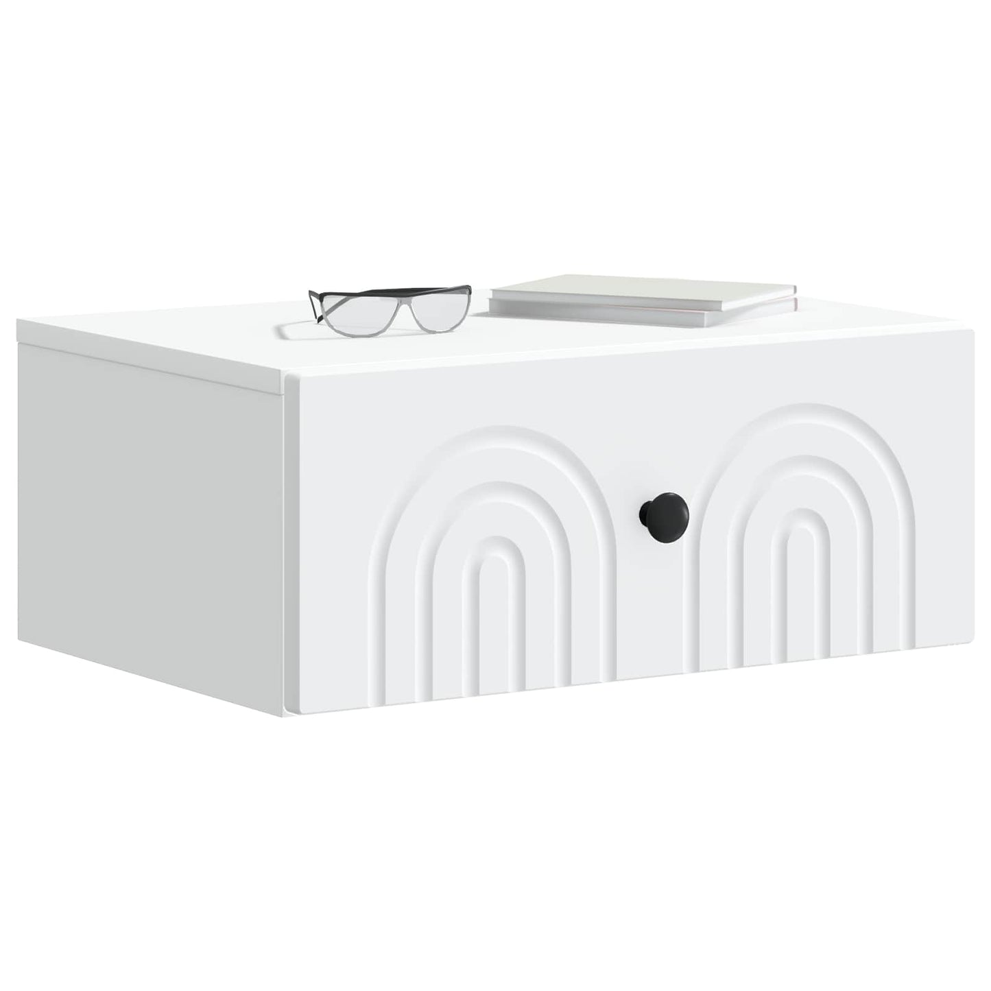 Vegghengt Nattbord 2 pcs Hvit 49 x 34,5 x 20 cm Konstruert tre