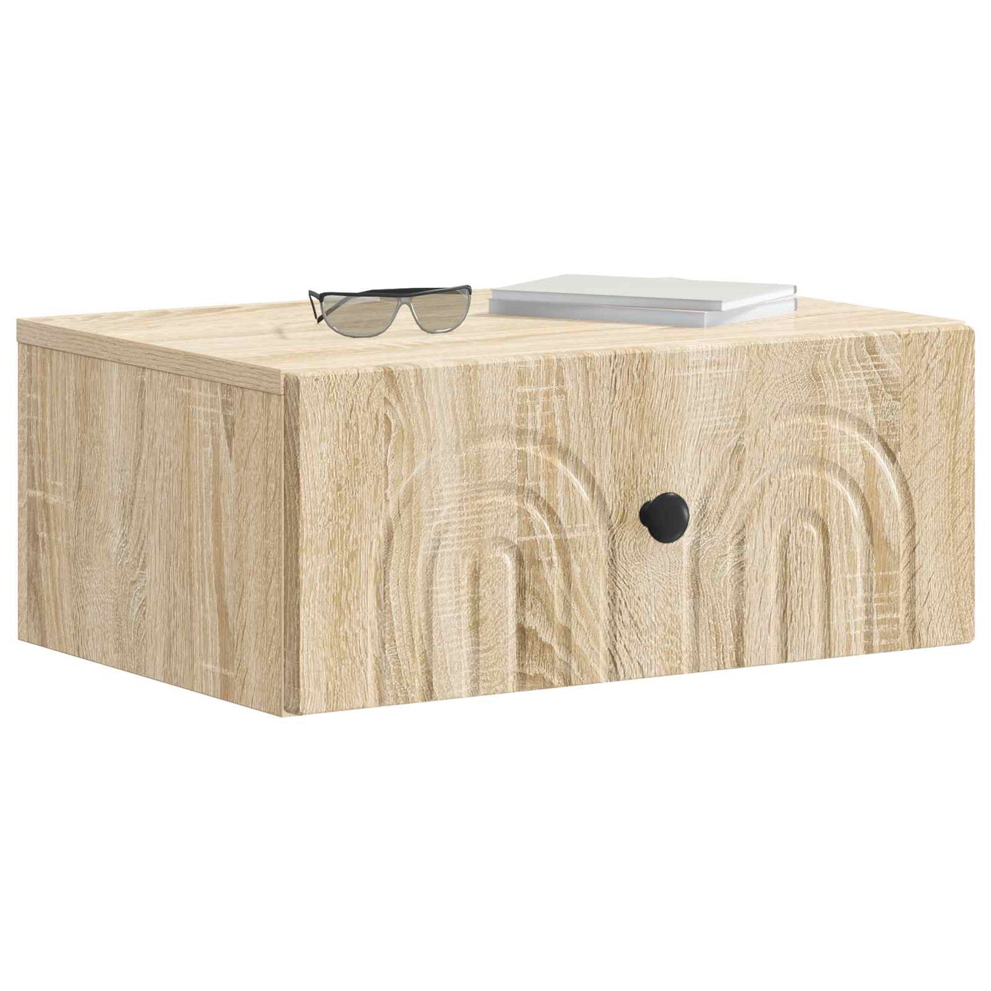 Vegghengt Nattbord Sonoma eik 49 x 34,5 x 20 cm Konstruert tre