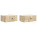 Vegghengt Nattbord med skuff 2 pcs Sonoma eik 49 x 34,5 x 20 cm