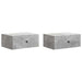 Vegghengt Nattbord med skuff 2 pcs Betonggrå 49 x 34,5 x 20 cm