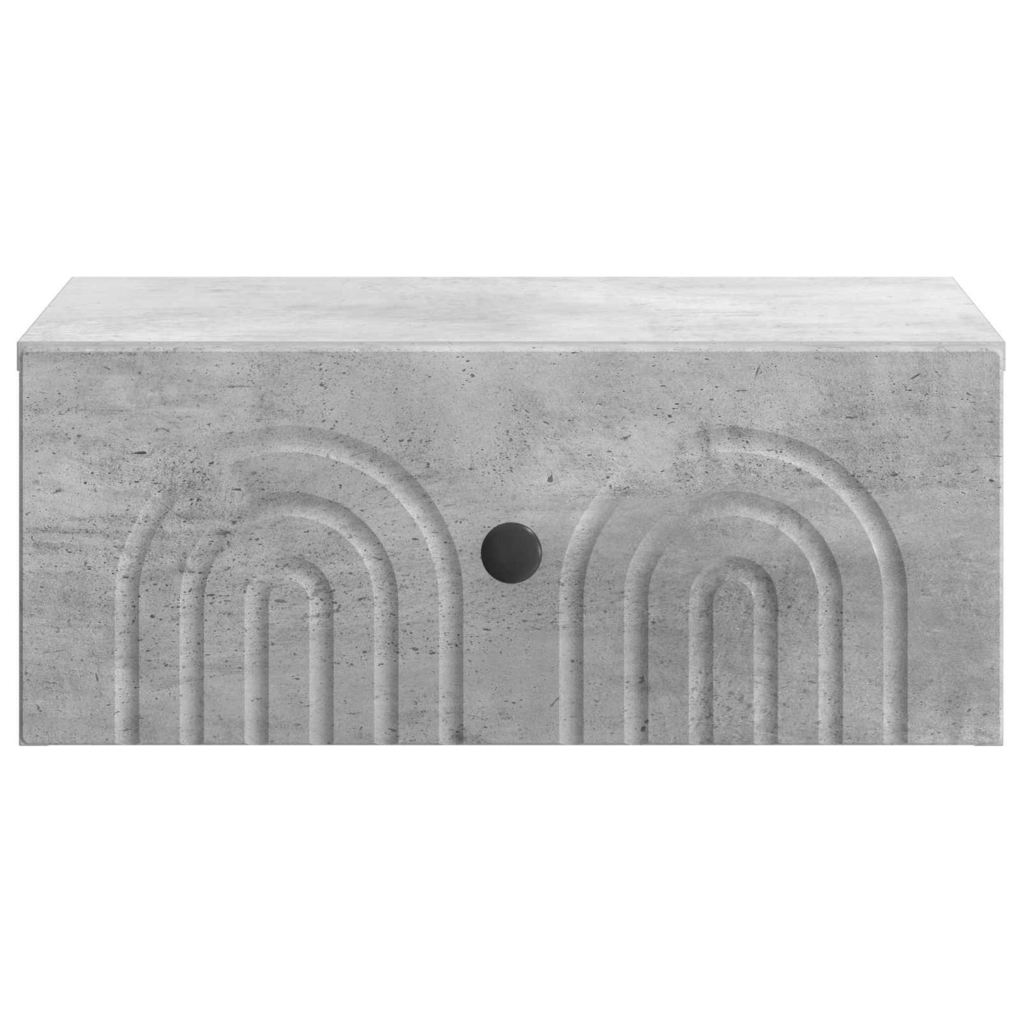 Vegghengt Nattbord med skuff 2 pcs Betonggrå 49 x 34,5 x 20 cm