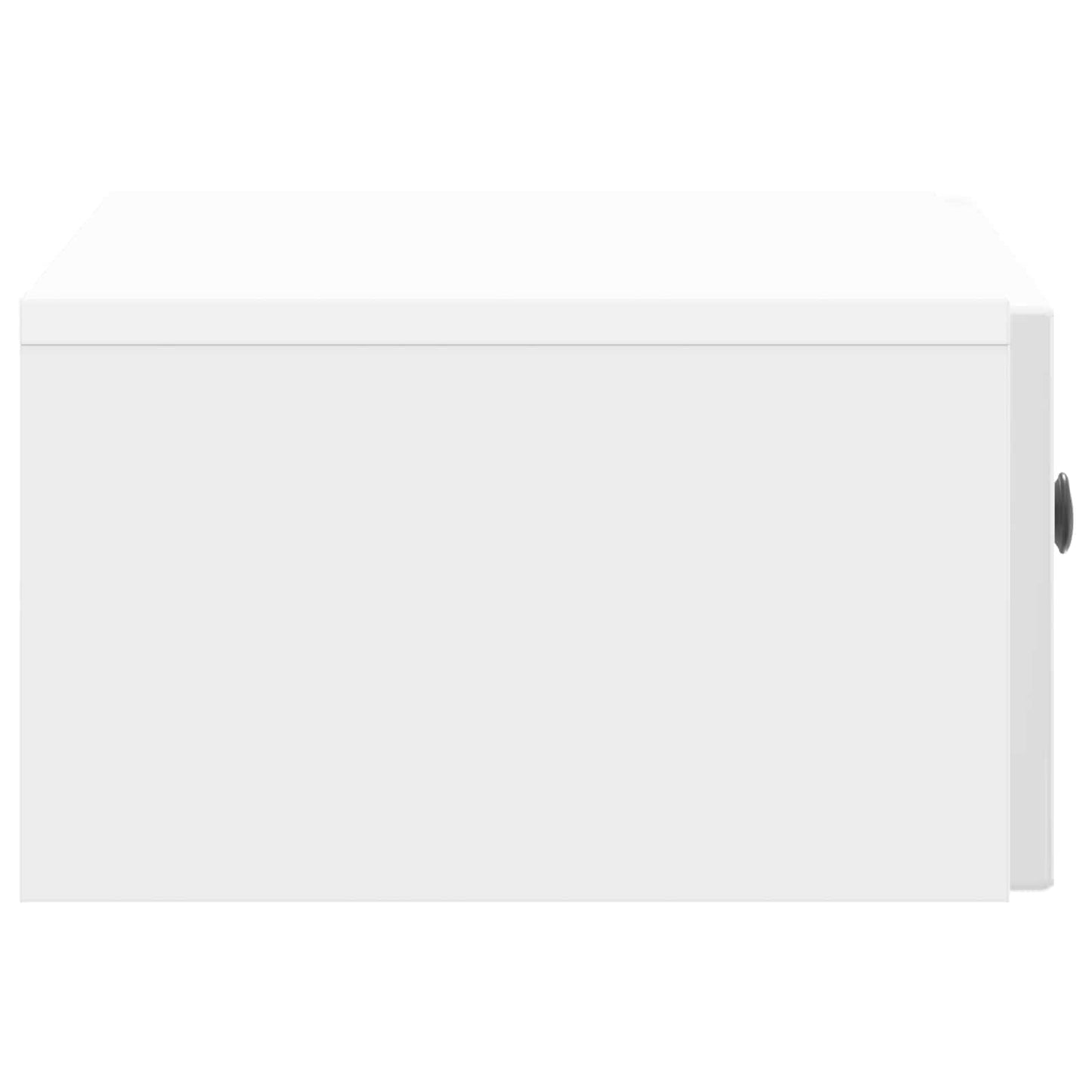 Vegghengt Nattbord 2 pcs Høgglans hvit 49 x 34,5 x 20 cm