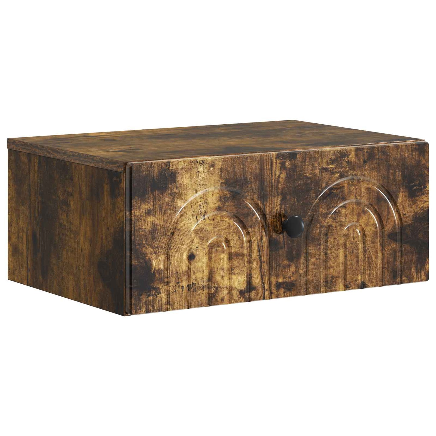 Vegghengt Nattbord med skuff 2 pcs Røkt Eik 49 x 34,5 x 20 cm