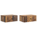 Vegghengt Nattbord 2 pcs Gammelt tre 49 x 34,5 x 20 cm