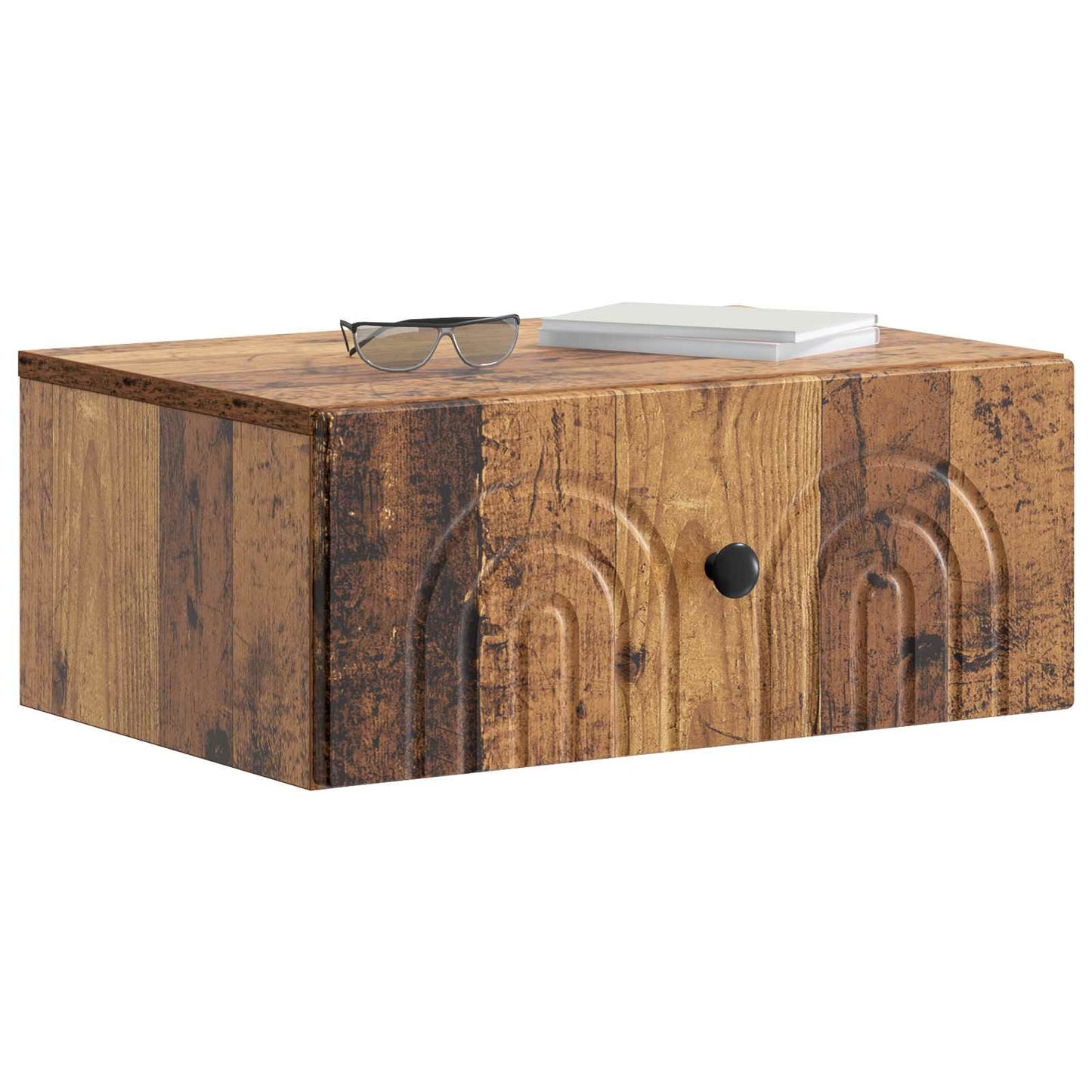 Vegghengt Nattbord 2 pcs Gammelt tre 49 x 34,5 x 20 cm