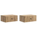 Vegghengt Nattbord 2 pcs Artisan eik 49 x 34,5 x 20 cm