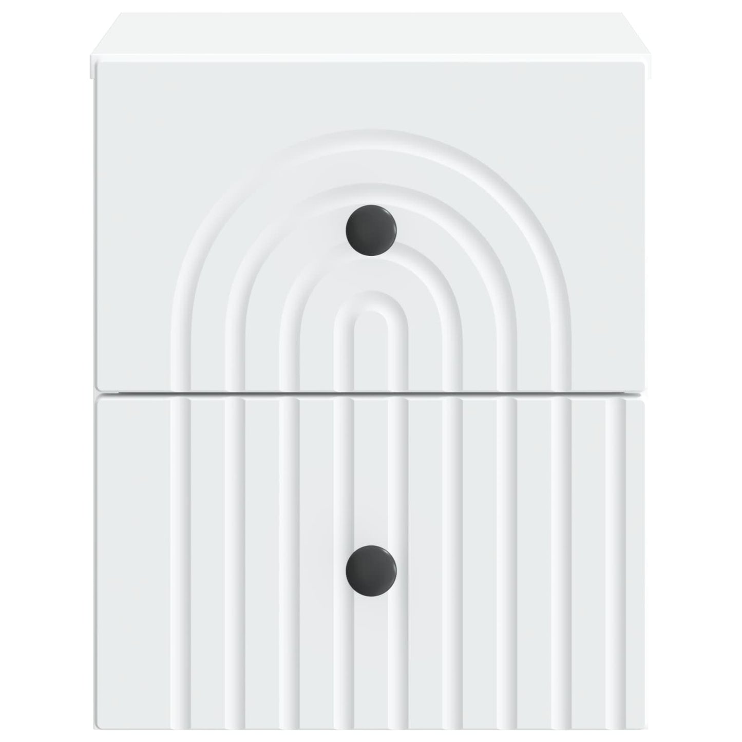 Vegghengt Nattbord 2 pcs Hvit 33 x 34,5 x 40 cm Konstruert tre