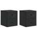 Vegghengt Nattbord 2 pcs Svart 33 x 34,5 x 40 cm Konstruert tre