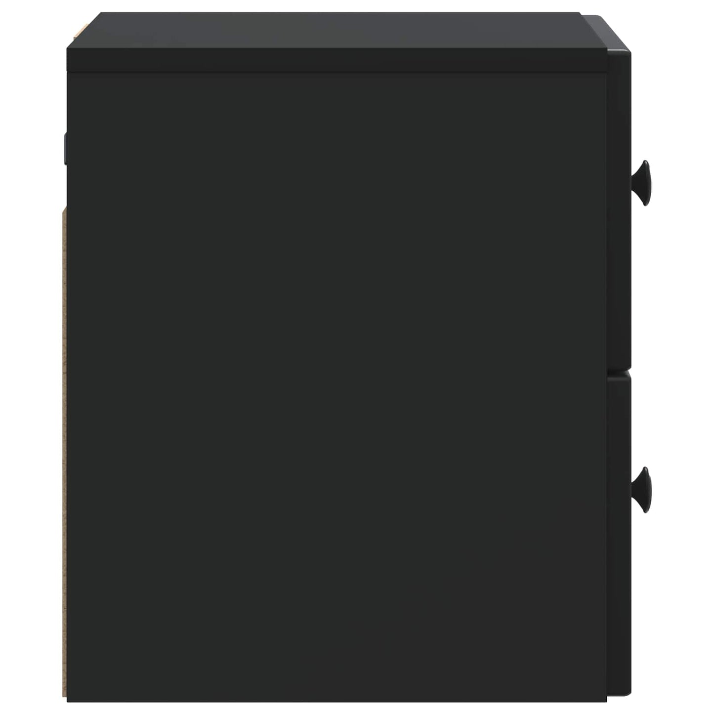 Vegghengt Nattbord 2 pcs Svart 33 x 34,5 x 40 cm Konstruert tre