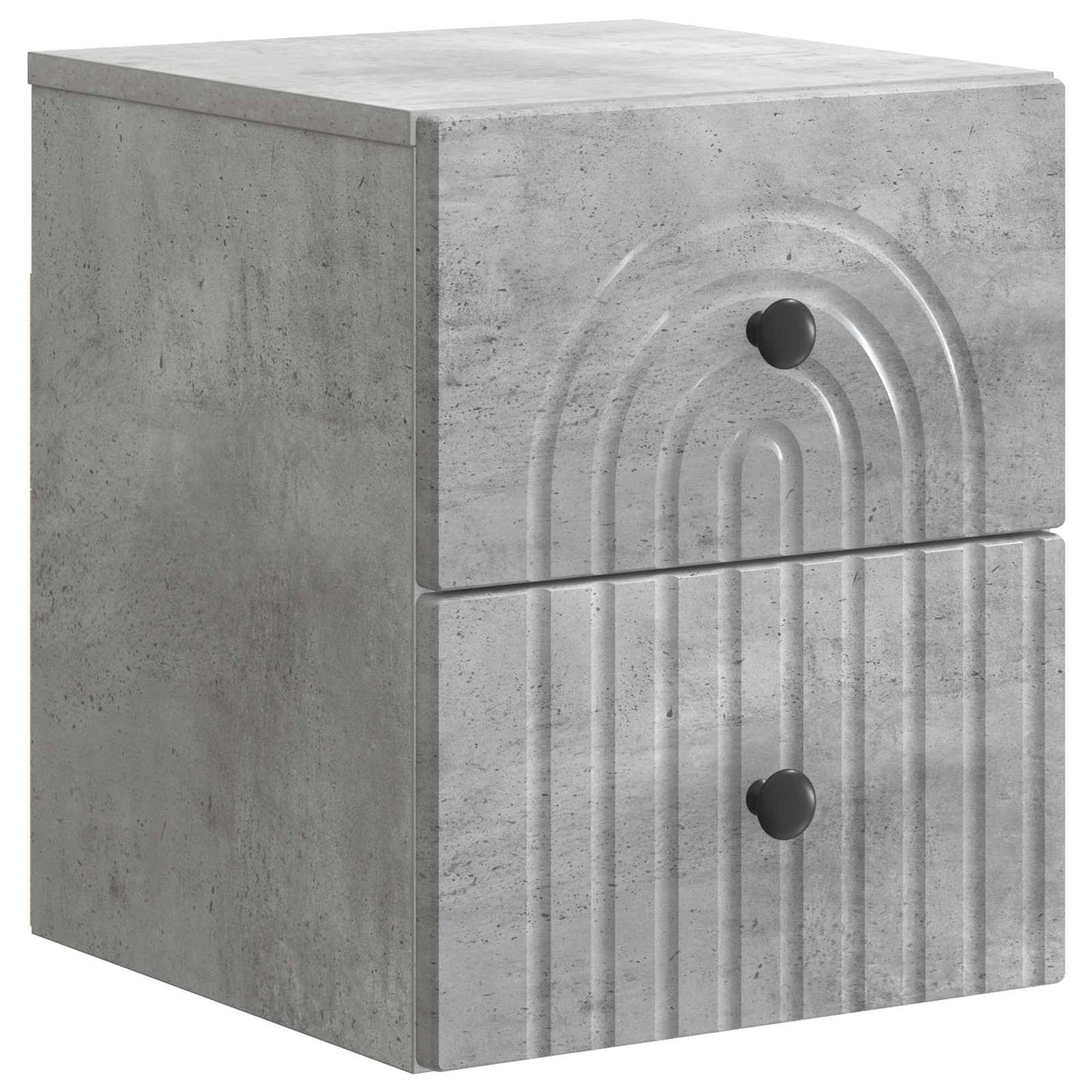 Vegghengt Nattbord Betonggrå 33 x 34,5 x 40 cm Konstruert tre