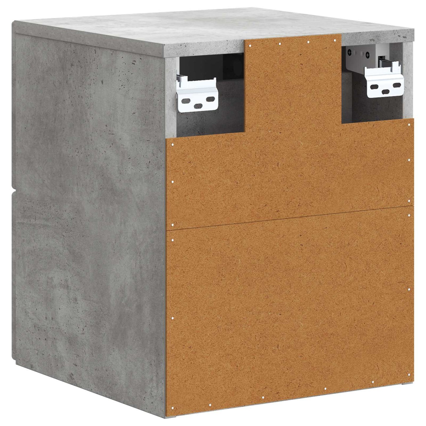 Vegghengt Nattbord Betonggrå 33 x 34,5 x 40 cm Konstruert tre