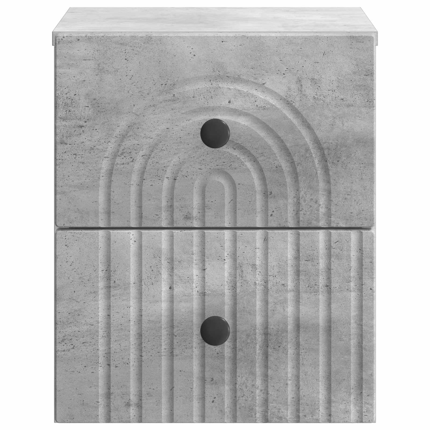 Vegghengt Nattbord Betonggrå 33 x 34,5 x 40 cm Konstruert tre