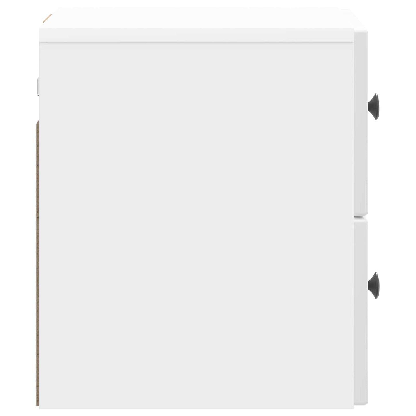 Vegghengt Nattbord 2 pcs Høgglans hvit 33 x 34,5 x 40 cm