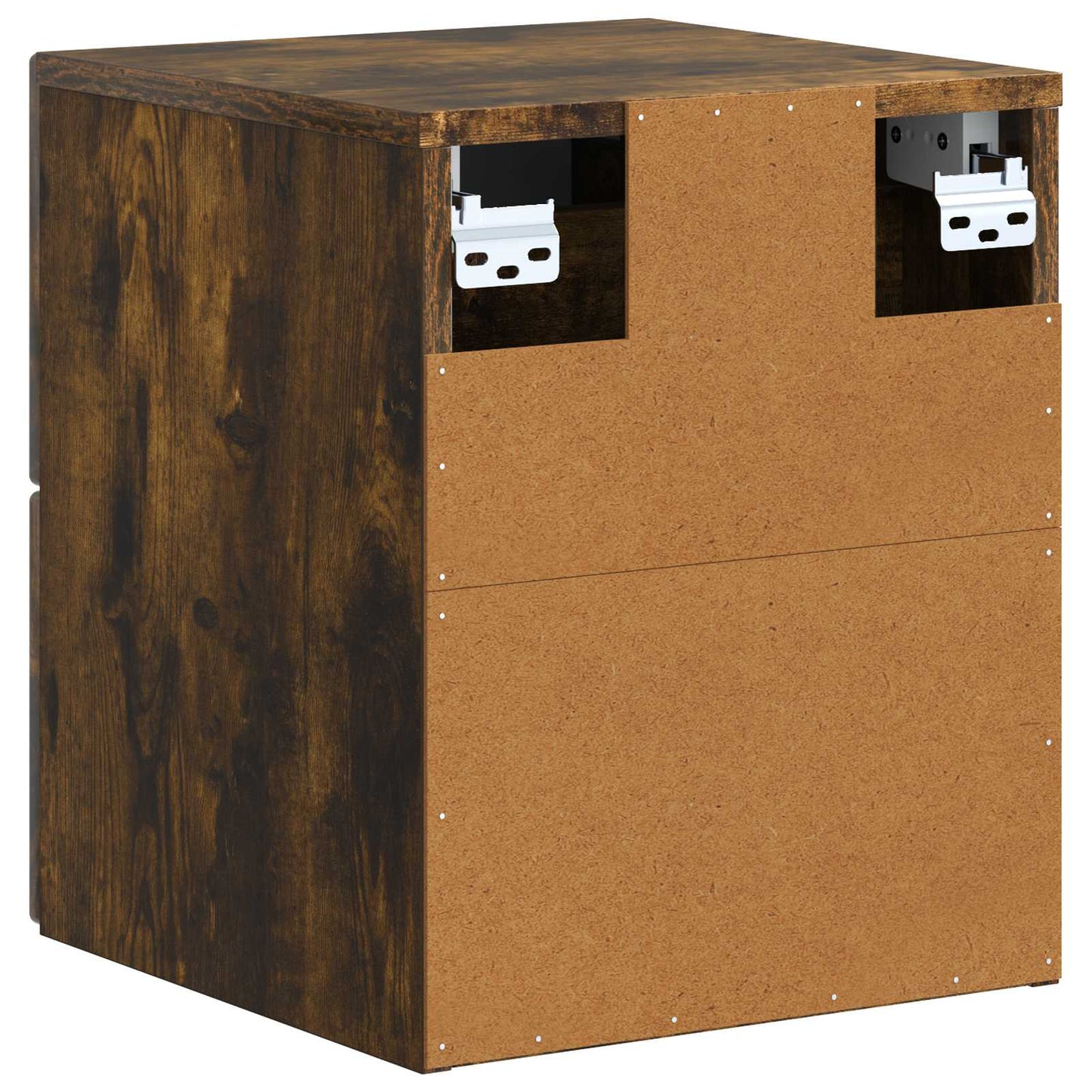 Vegghengt Nattbord med skuff 2 pcs Røkt Eik 33 x 34,5 x 40 cm