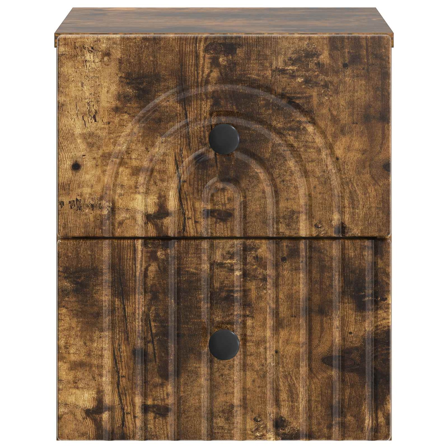 Vegghengt Nattbord med skuff 2 pcs Røkt Eik 33 x 34,5 x 40 cm