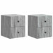 Vegghengt Nattbord med skuff 2 pcs Grå sonoma 33 x 34,5 x 40 cm