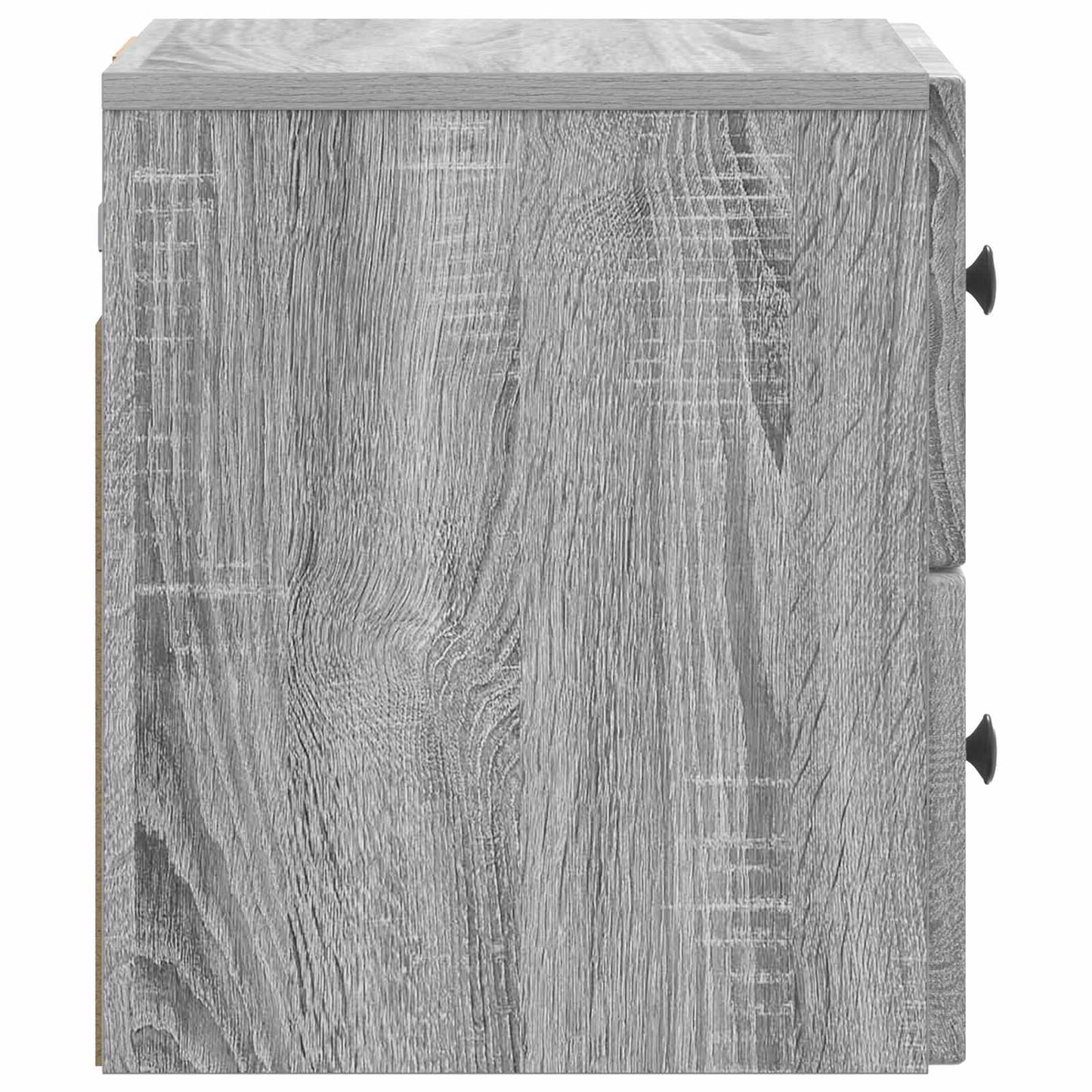 Vegghengt Nattbord med skuff 2 pcs Grå sonoma 33 x 34,5 x 40 cm