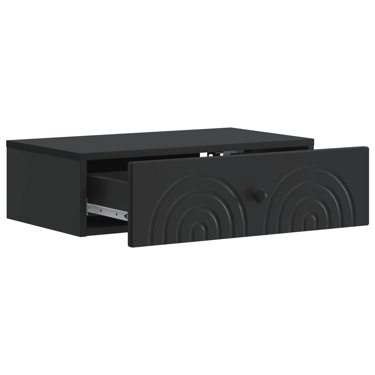 Vegghengt Sidebord Svart 59 x 34,5 x 17 cm Konstruert tre