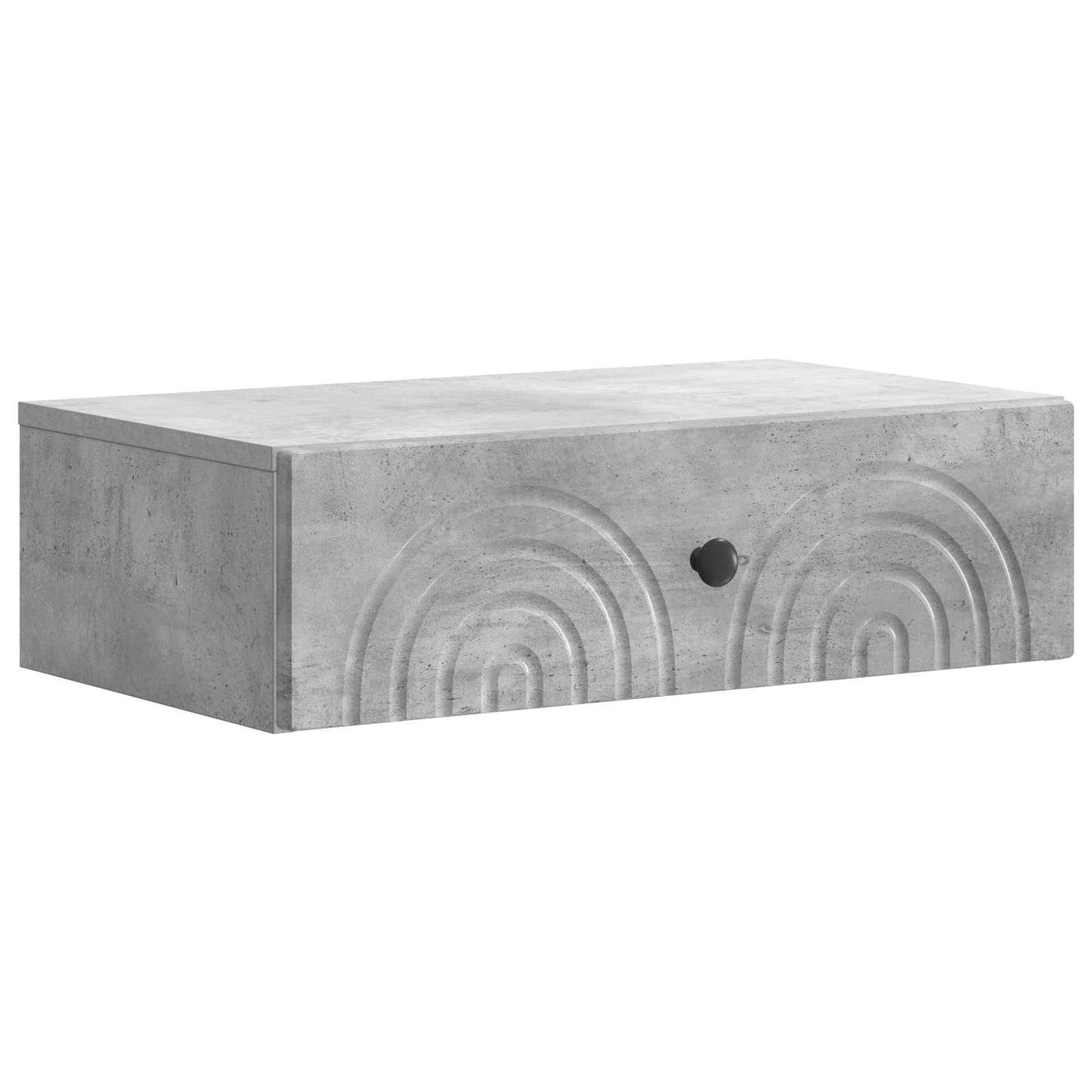 Vegghengt Sidebord Betonggrå 59 x 34,5 x 17 cm Konstruert tre