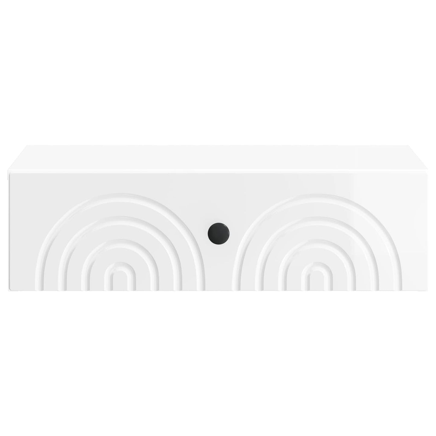 Vegghengt Sidebord Høgglans hvit 59 x 34,5 x 17 cm
