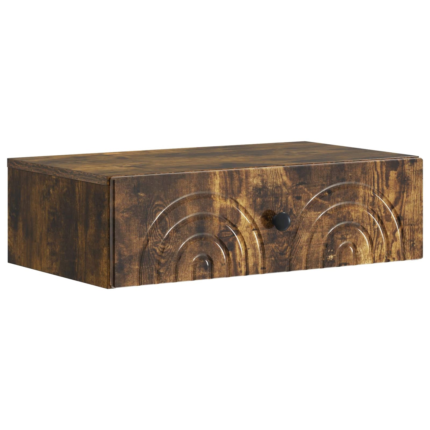 Vegghengt Sidebord Røkt Eik 59 x 34,5 x 17 cm Konstruert tre