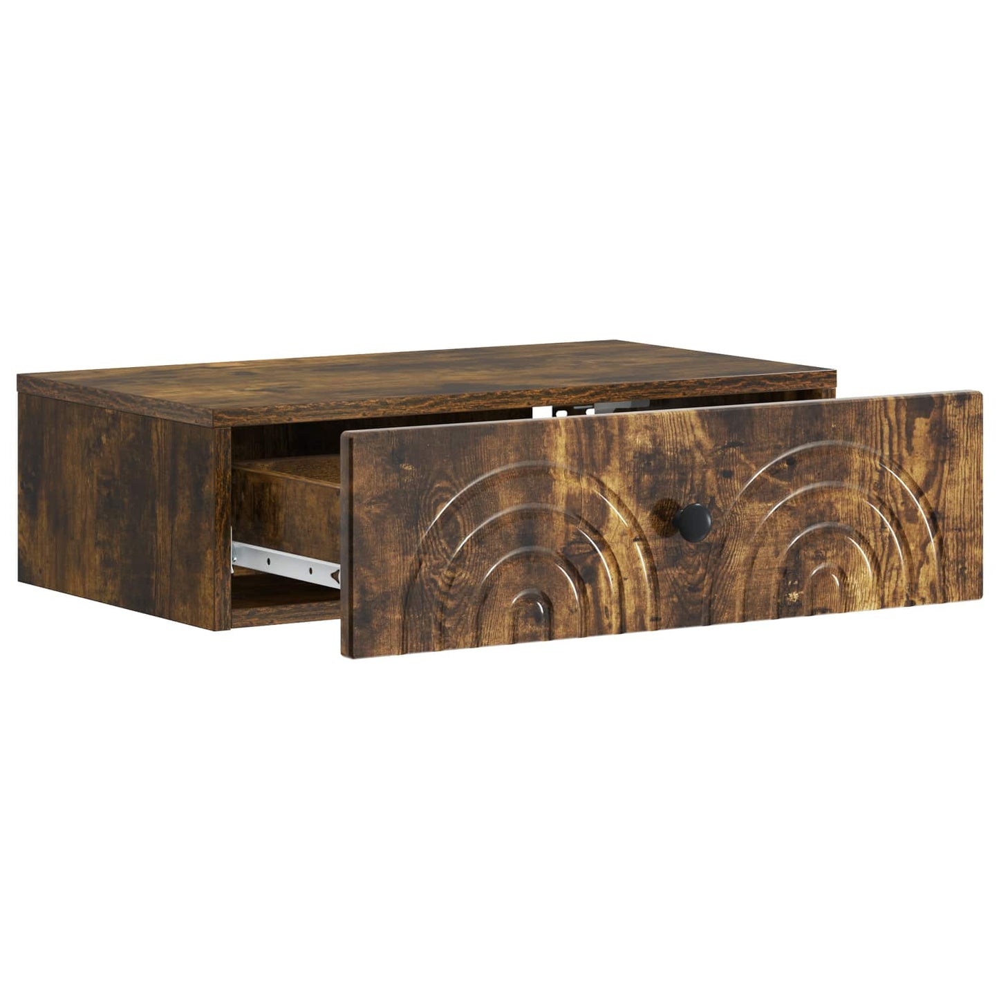 Vegghengt Sidebord Røkt Eik 59 x 34,5 x 17 cm Konstruert tre