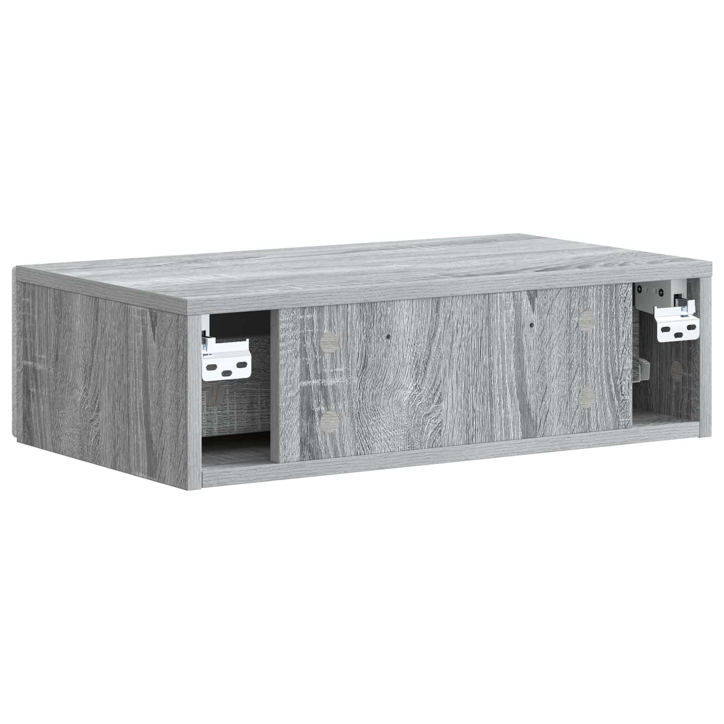 Vegghengt Sidebord Grå sonoma 59 x 34,5 x 17 cm Konstruert tre