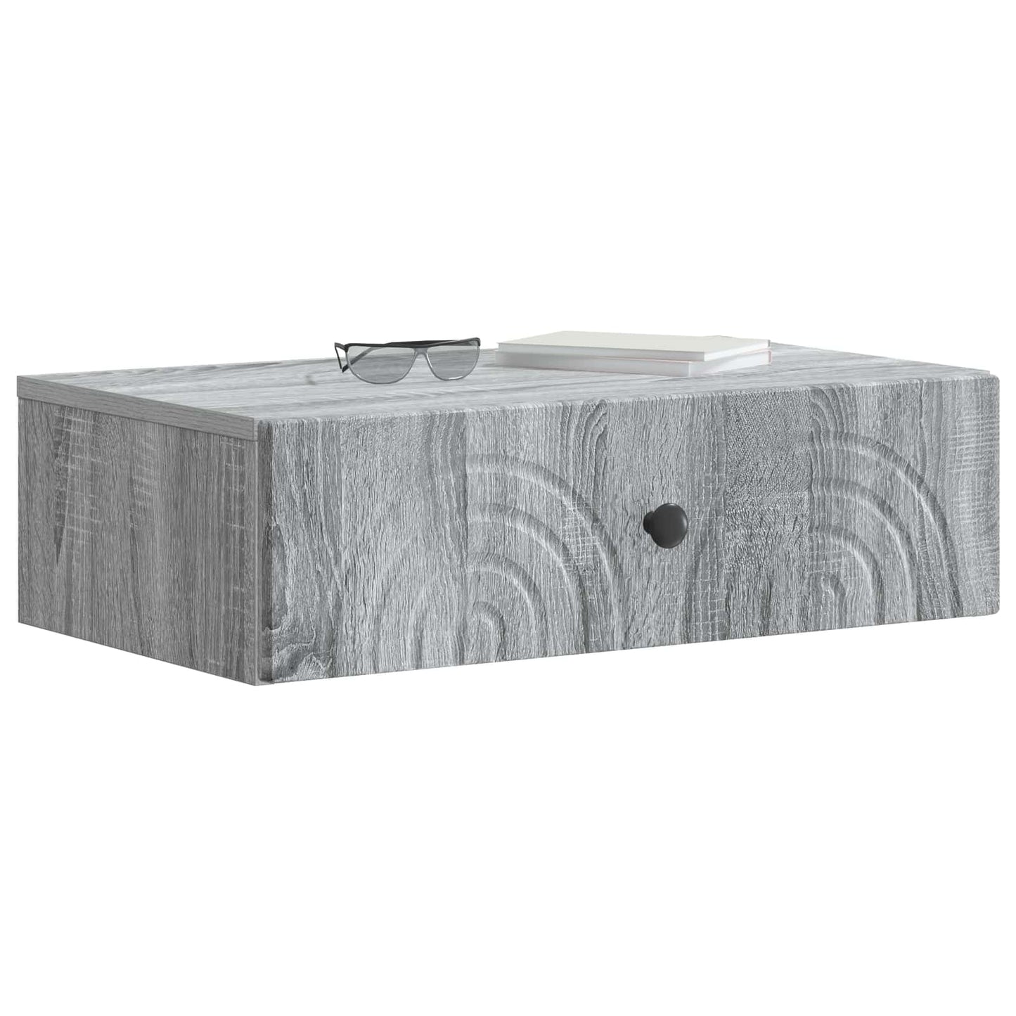 Vegghengt Sidebord Grå sonoma 59 x 34,5 x 17 cm Konstruert tre