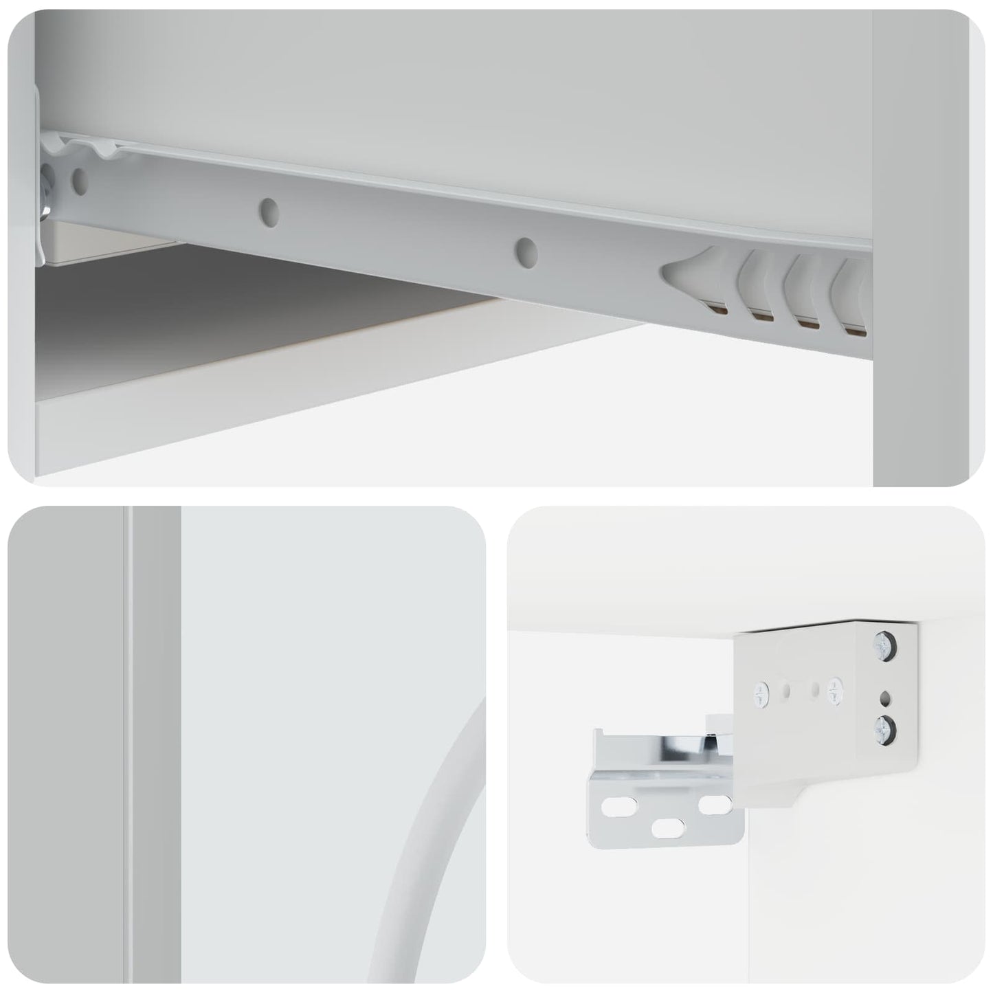 Vegghengt Sidebord Hvit 87,5 x 34,5 x 17 cm Konstruert tre