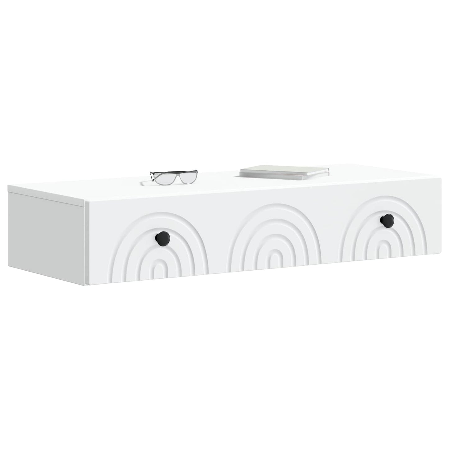 Vegghengt Sidebord Hvit 87,5 x 34,5 x 17 cm Konstruert tre