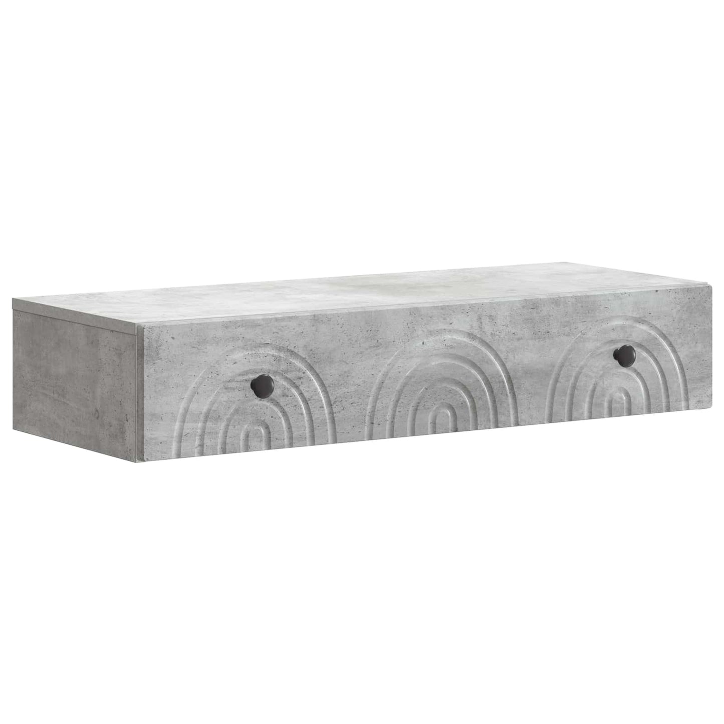 Vegghengt Sidebord Betonggrå 87,5 x 34,5 x 17 cm Konstruert tre