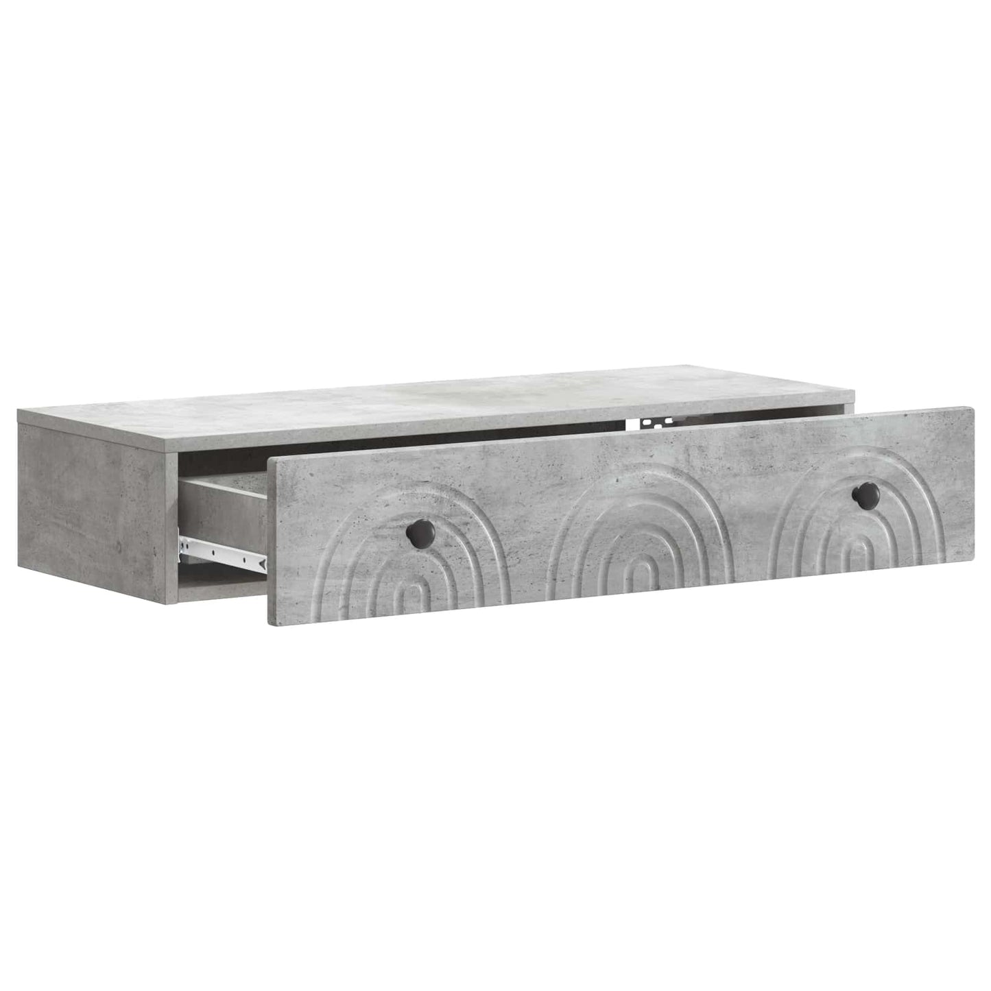 Vegghengt Sidebord Betonggrå 87,5 x 34,5 x 17 cm Konstruert tre