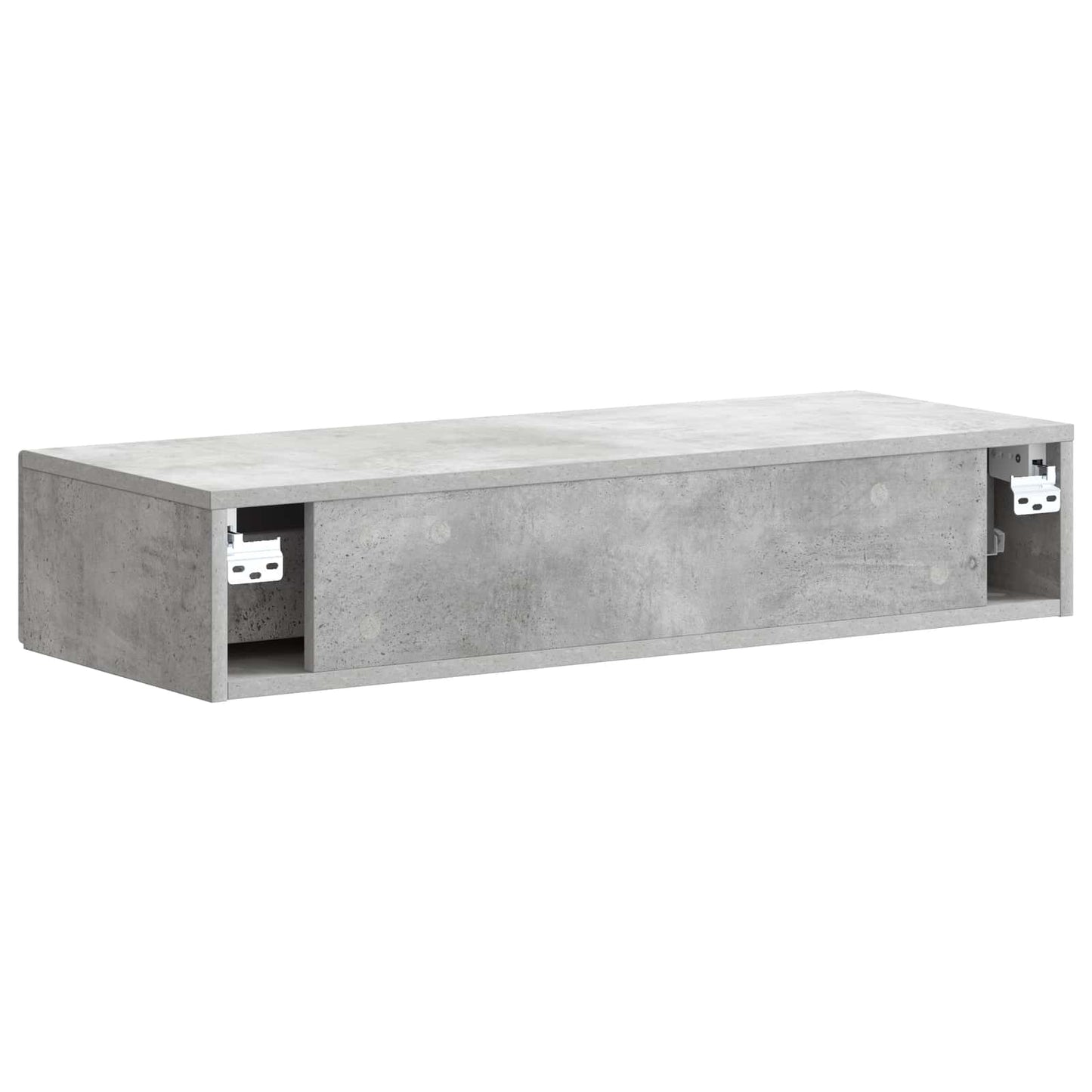 Vegghengt Sidebord Betonggrå 87,5 x 34,5 x 17 cm Konstruert tre