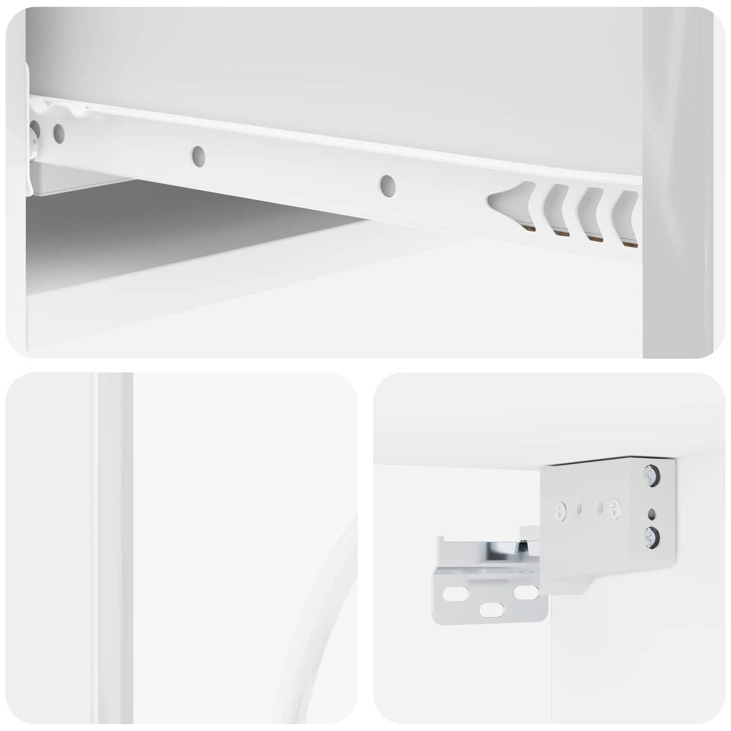Vegghengt Sidebord Høgglans hvit 87,5 x 34,5 x 17 cm