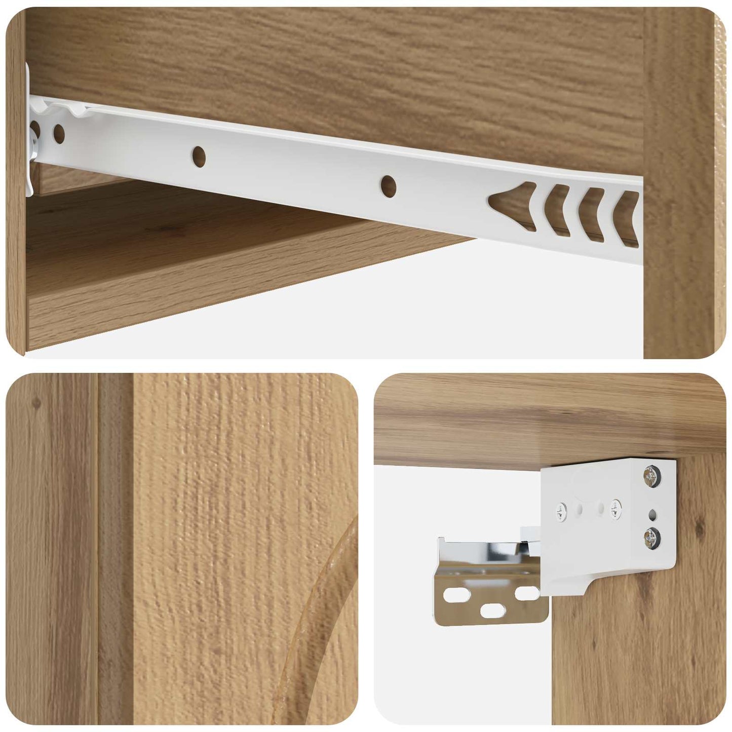 Vegghengt Sidebord 87,5 x 34,5 x 17 cm Konstruert tre
