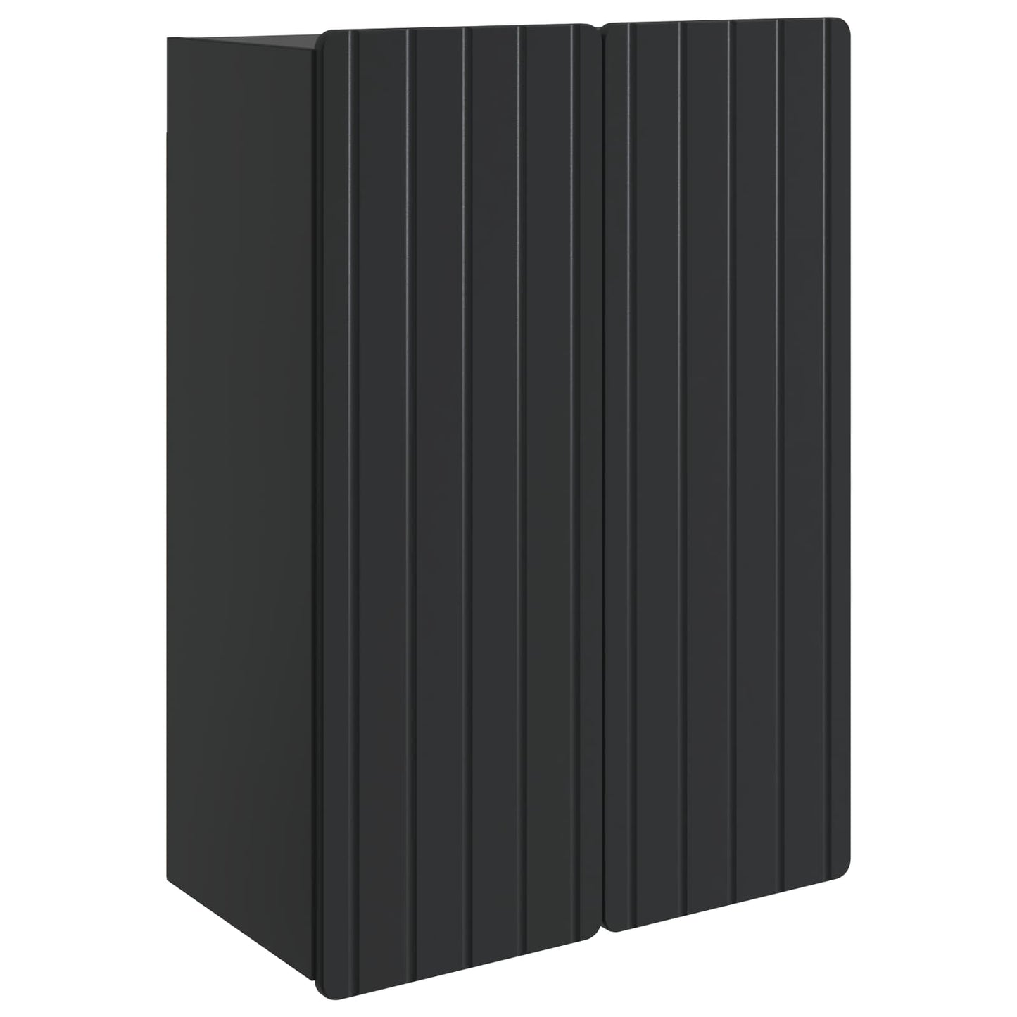 Vegghengt skap Svart 66 x 34,5 x 92 cm Konstruert tre