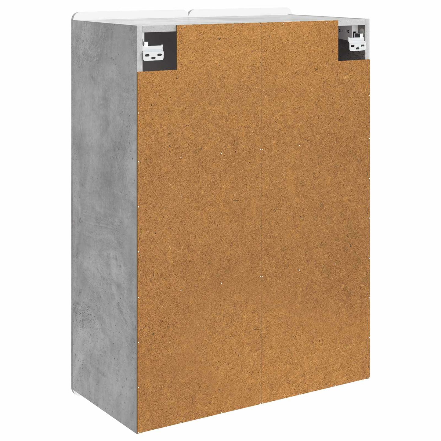 Vegghengt skap Betonggrå 66 x 34,5 x 92 cm Konstruert tre