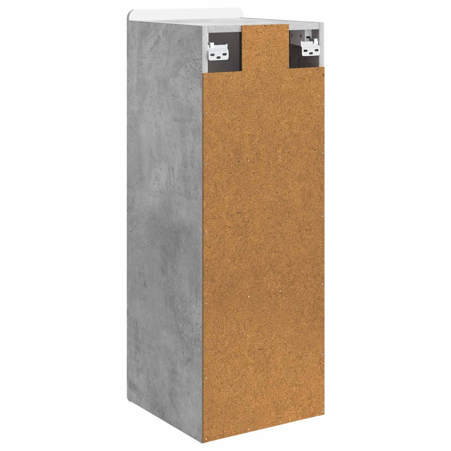 Vegghengt skap Betonggrå 33 x 34,5 x 94 cm Konstruert tre