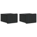 Vegghengt Nattbord 2 pcs Svart 33 x 34,5 x 24 cm Konstruert tre