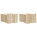 Vegghengt Nattbord med skuff 2 pcs Sonoma eik 33 x 34,5 x 24 cm