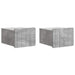 Vegghengt Nattbord med skuff 2 pcs Betonggrå 33 x 34,5 x 24 cm
