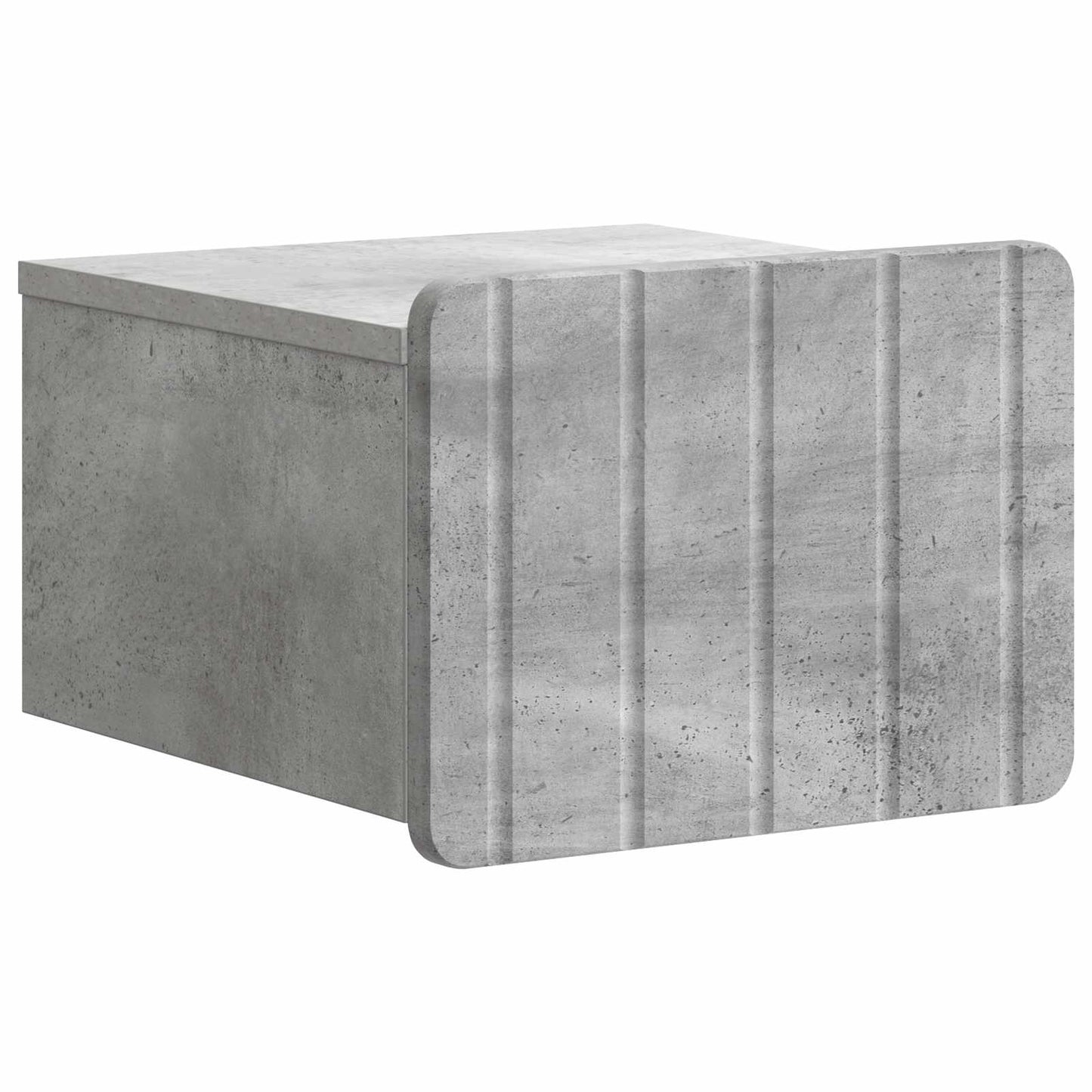 Vegghengt Nattbord med skuff 2 pcs Betonggrå 33 x 34,5 x 24 cm