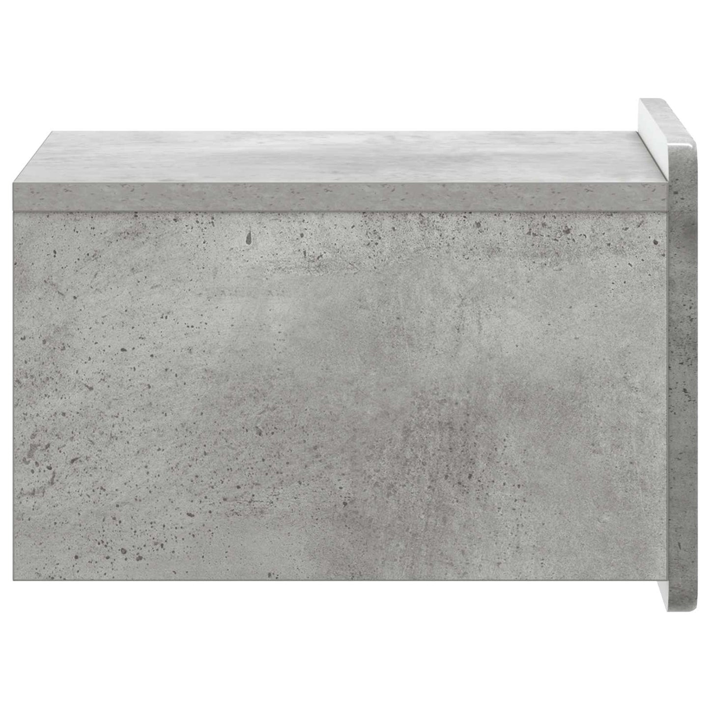 Vegghengt Nattbord med skuff 2 pcs Betonggrå 33 x 34,5 x 24 cm