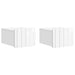 Vegghengt Nattbord 2 pcs Høgglans hvit 33 x 34,5 x 24 cm