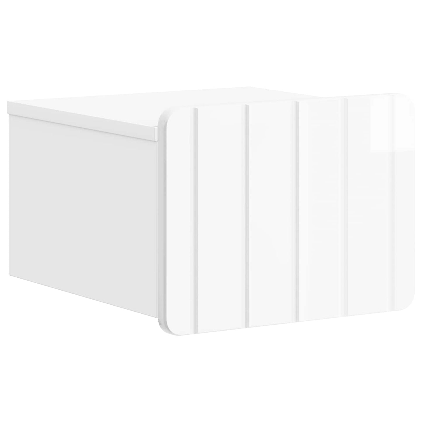 Vegghengt Nattbord 2 pcs Høgglans hvit 33 x 34,5 x 24 cm