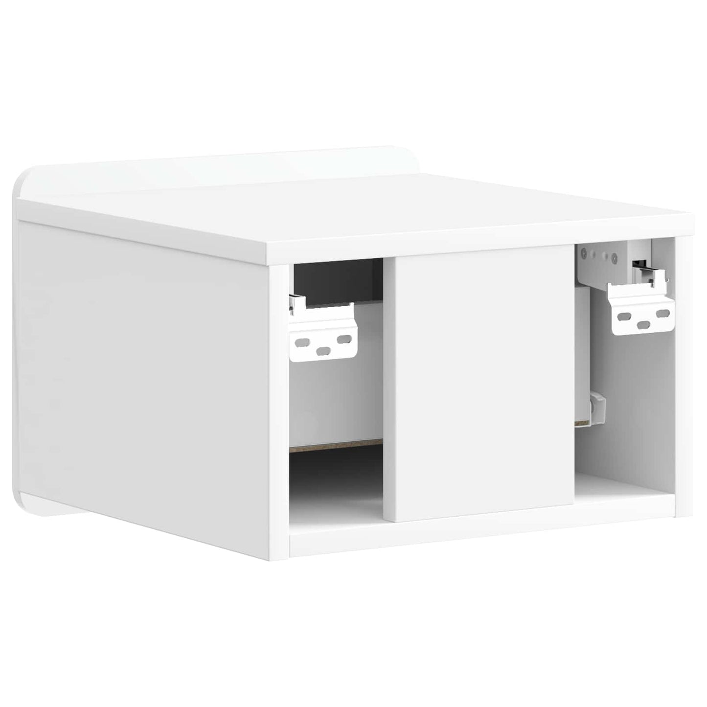 Vegghengt Nattbord 2 pcs Høgglans hvit 33 x 34,5 x 24 cm