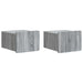 Vegghengt Nattbord med skuff 2 pcs Grå sonoma 33 x 34,5 x 24 cm